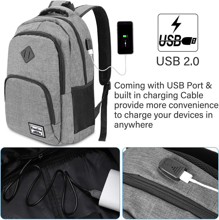 YAMTION Rucksack Unisex,Schulranze Schultasche Schulrucksack Jungen Teenager Daypack Laptop Uni Schu