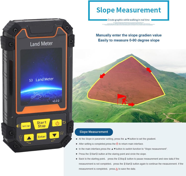 Landmessgerät, Tragbares Handvermessungsgerät, Flächenmessgerät, GNSS-Farbbildschirm-Messgerät S3 fü