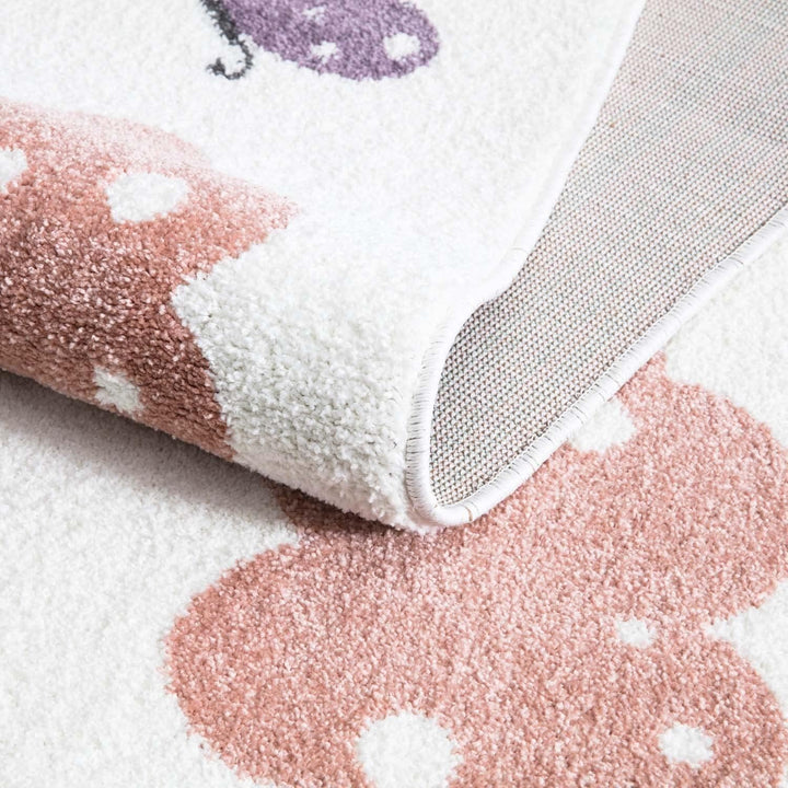 carpet city Teppich Kinderzimmer Mond - Creme, Multi - 190x280 cm - Kinderteppich Kurzflor mit Wolke