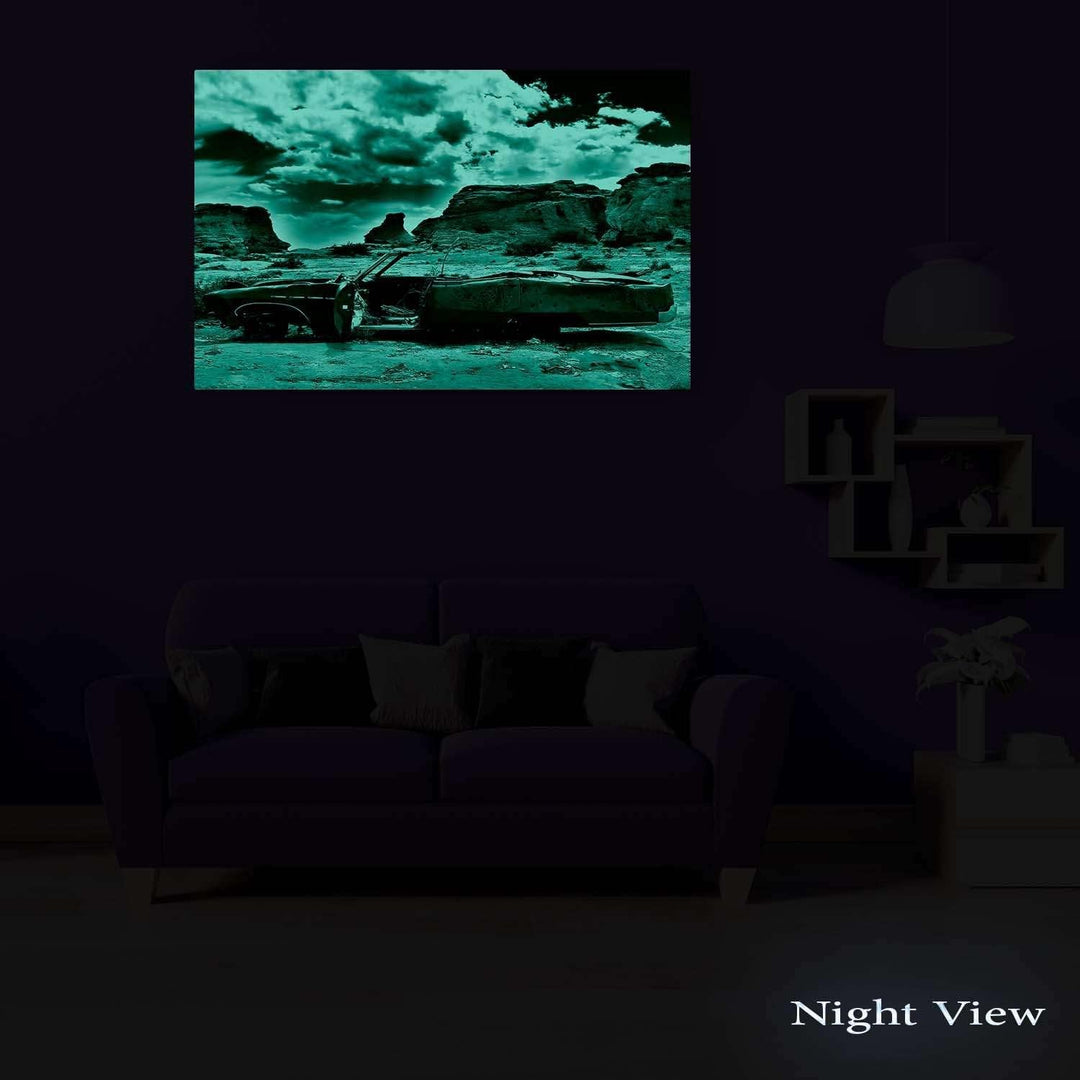 Startonight Bilder Die Rostige Maschine, Leinwandbilder Moderne Kunst, Lila Wanddeko Kunstdrucke, Wa
