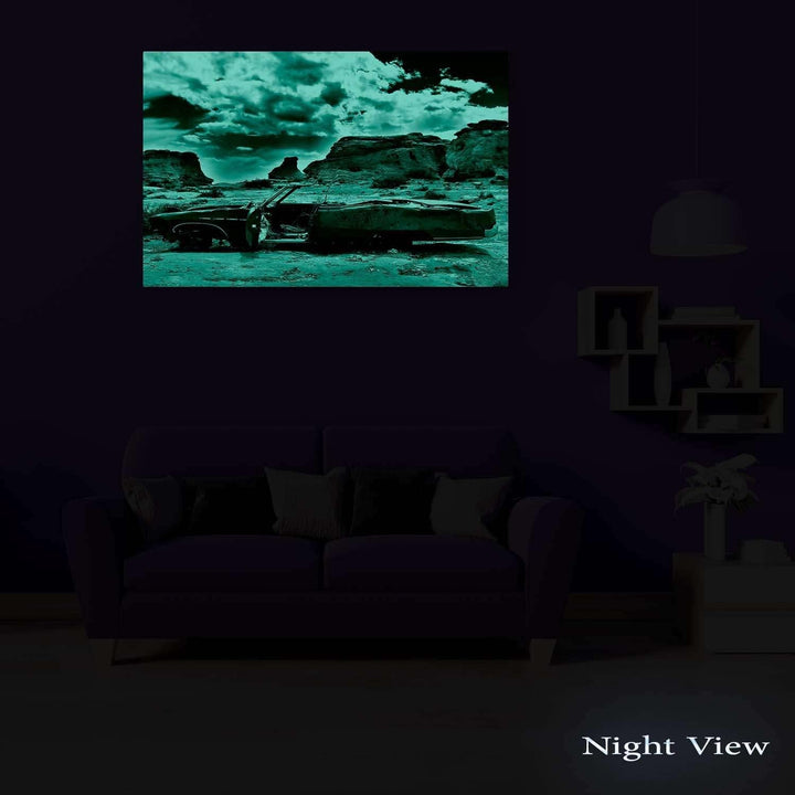 Startonight Bilder Die Rostige Maschine, Leinwandbilder Moderne Kunst, Lila Wanddeko Kunstdrucke, Wa