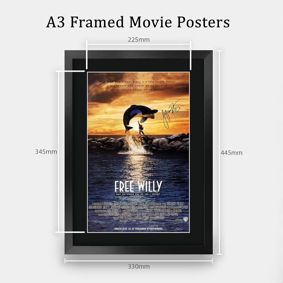 HWC Trading FR A3 Free Willy 1 Filmposter Jason James Richter Geschenke Gedrucktes Poster Signiertes