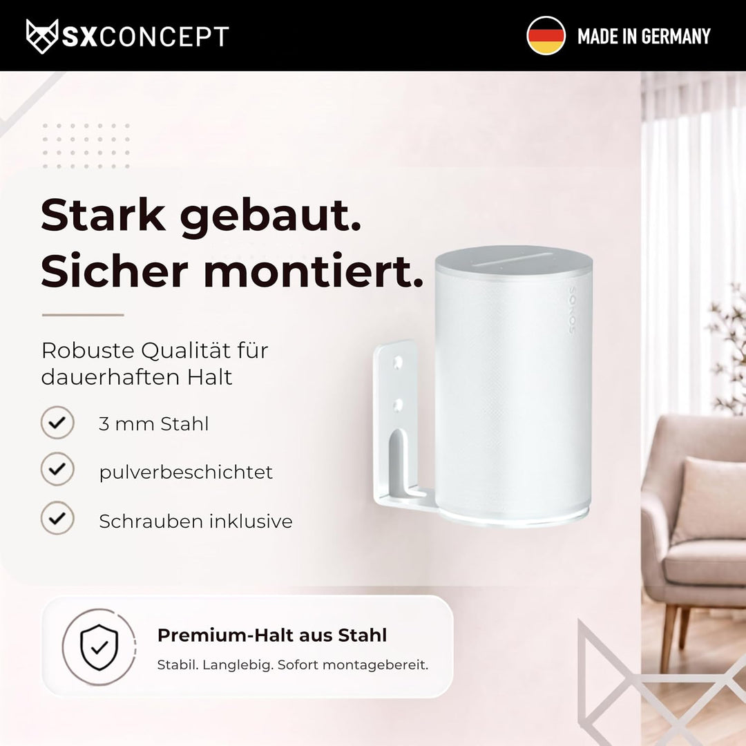 SX-Concept Wandhalterung für Sonos Era 100 | Gerade-Variante | Minimalistisches Design | Optimaler W