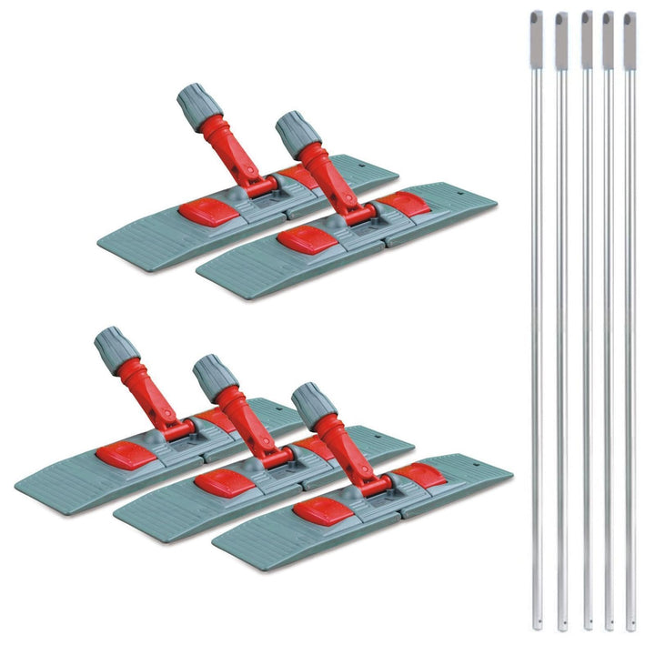 maxxi4you 5 x Klapphalter mit Stiel für Wischmopp 40 cm