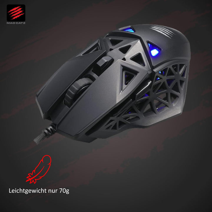 Madcatz MM04DCINBL000-0 Kabelgebunden Gaming-Maus Optisch Ergonomisch Schwarz M.O.J.O. Leichtgewicht