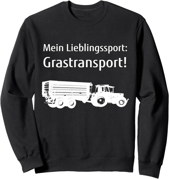 Gras häckseln Landwirt Landwirtschaft Lohner Silo fahren Sweatshirt
