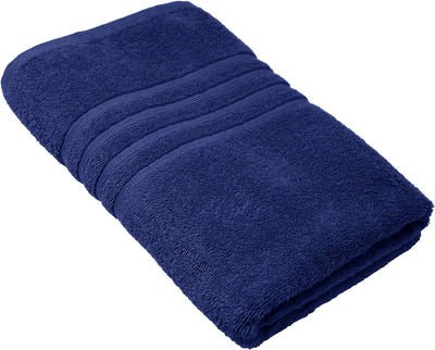 Lashuma Handtuch personalisiert mit Name, Duschtuch 70x140 cm Blau - Marine, Serie: London 70 x 140