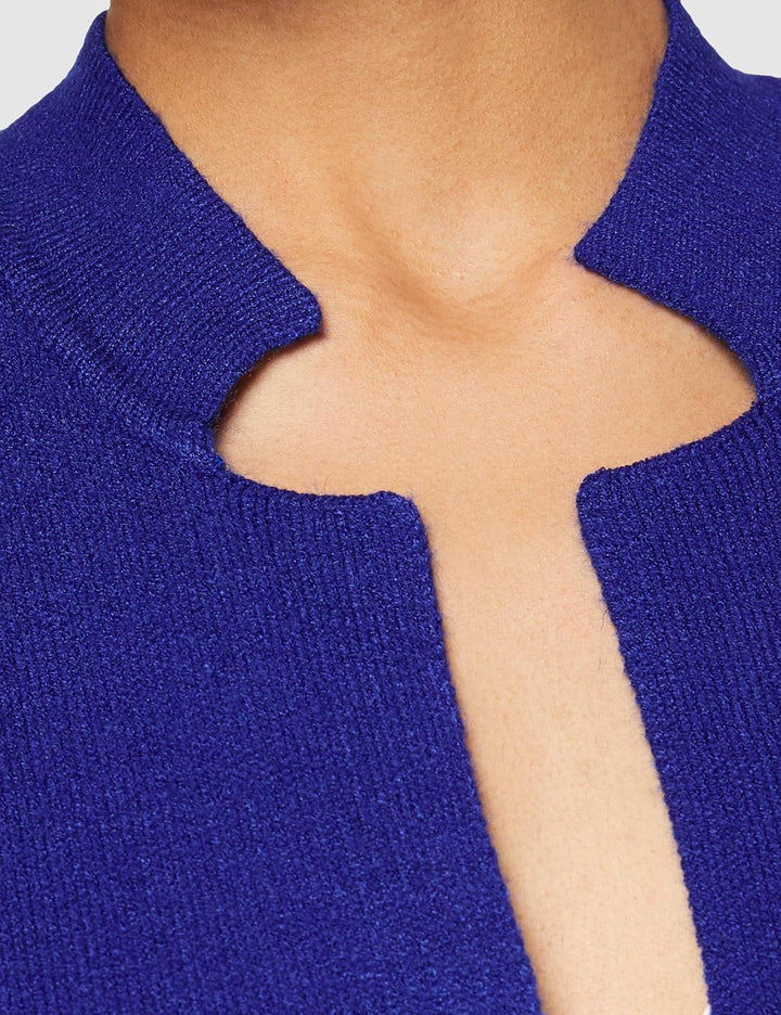 Morgan Damen Veste Droite À Col Cranté Mblock Gerade Jacke mit gekerbtem Kragen, S Bleu Electrique