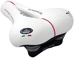 Selle Montegrappa FAHRRADSATTEL CITYSATTEL MTB Sattel Leder Damen Herren XC 2009 Vela in Weiss mit E