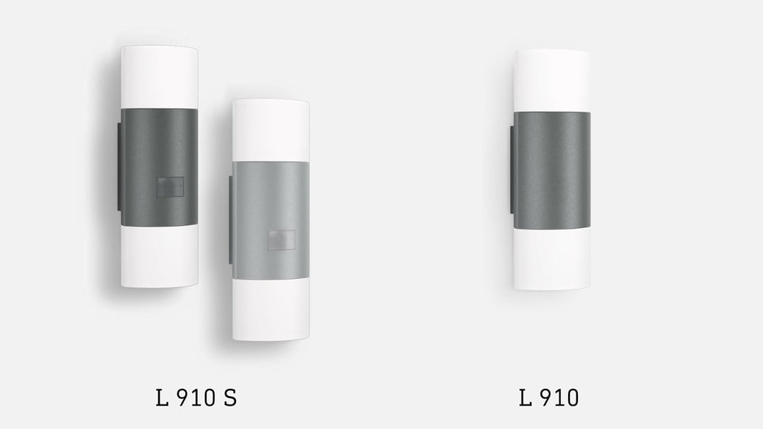 Steinel LED Aussenleuchte L 910 S anthrazit, Wandleuchte mit 180° Infrarot Bewegungsmelder, 12m Reic