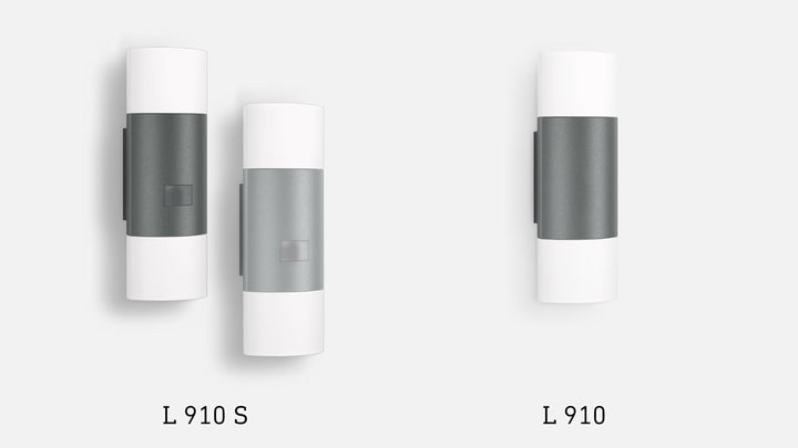Steinel LED Aussenleuchte L 910 S anthrazit, Wandleuchte mit 180° Infrarot Bewegungsmelder, 12m Reic