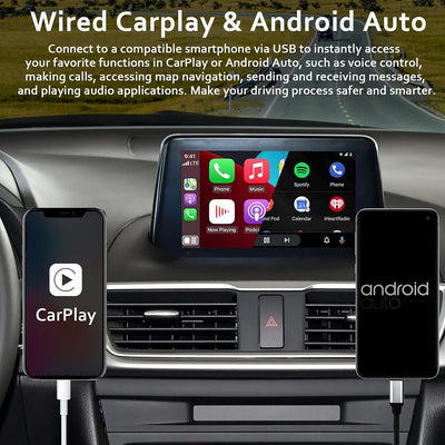 CARABC Apple Carplay Adapter Passend für 2014-2021 Mazda 2/3/6/CX3/CX5/CX9/MX5/FIAT 124, Kompatibel