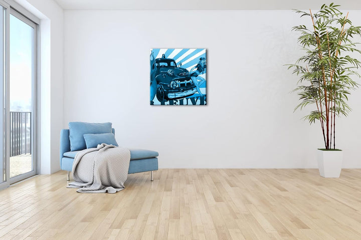 deyoli Feuerwehr Illustration Format: 40x40 Effekt: Zeichnung als Leinwandbild, Motiv auf Echtholzra