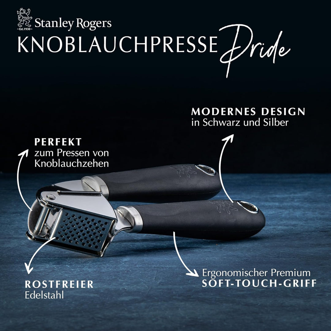 Stanley Rogers Knoblauchpresse Pride – Frischer Knoblauch ganz einfach mit der Handpresse gepresst –
