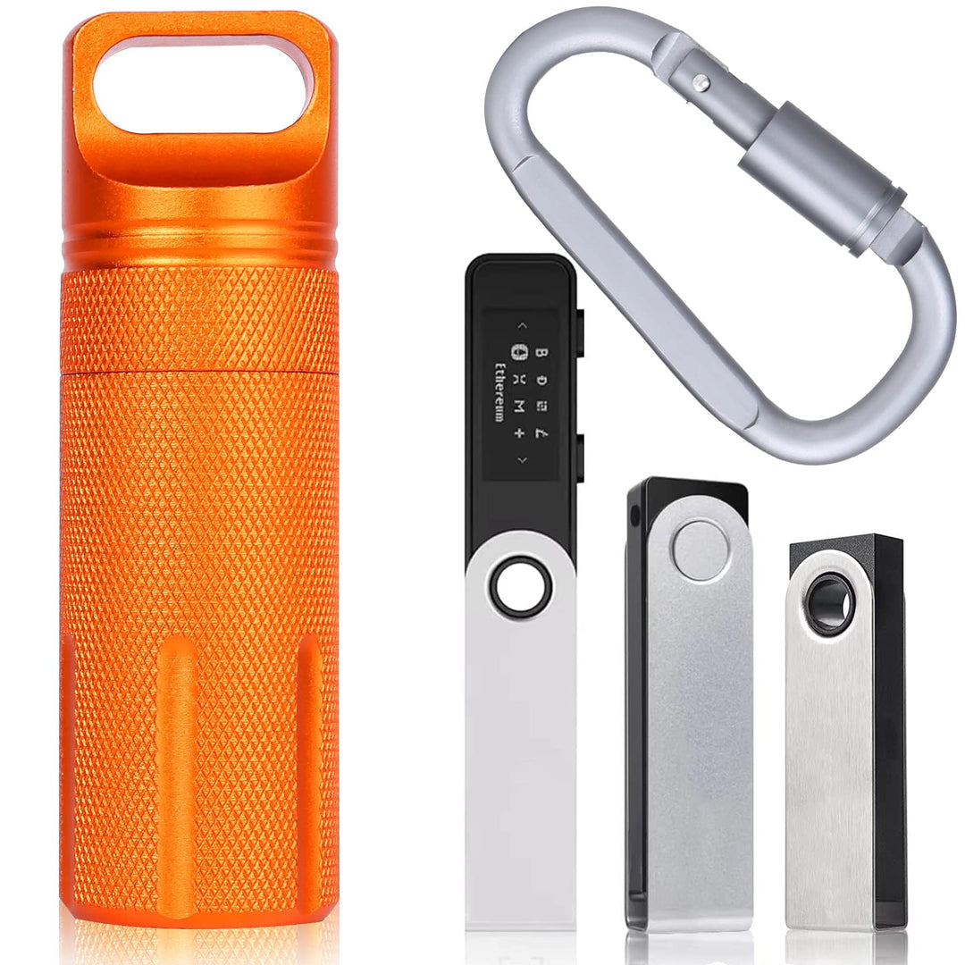 Aenllosi Tasche für Ledger Nano X/Nano S/Nano S Plus Hardware-Wallet,Orange.(Nur Tasche), Orange