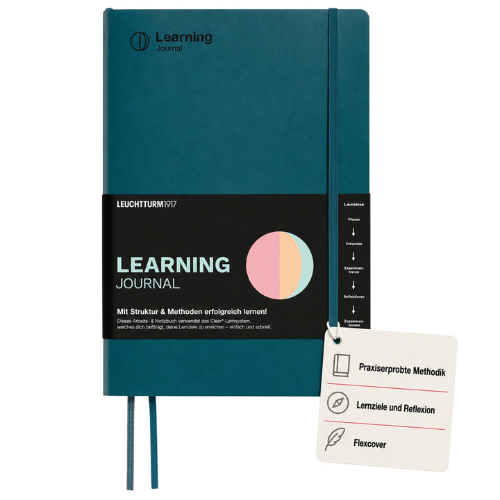 LEUCHTTURM1917 367500 Learning Journal Composition (B5), Flexcover, Pacific Green, Deutsch Deutsch P