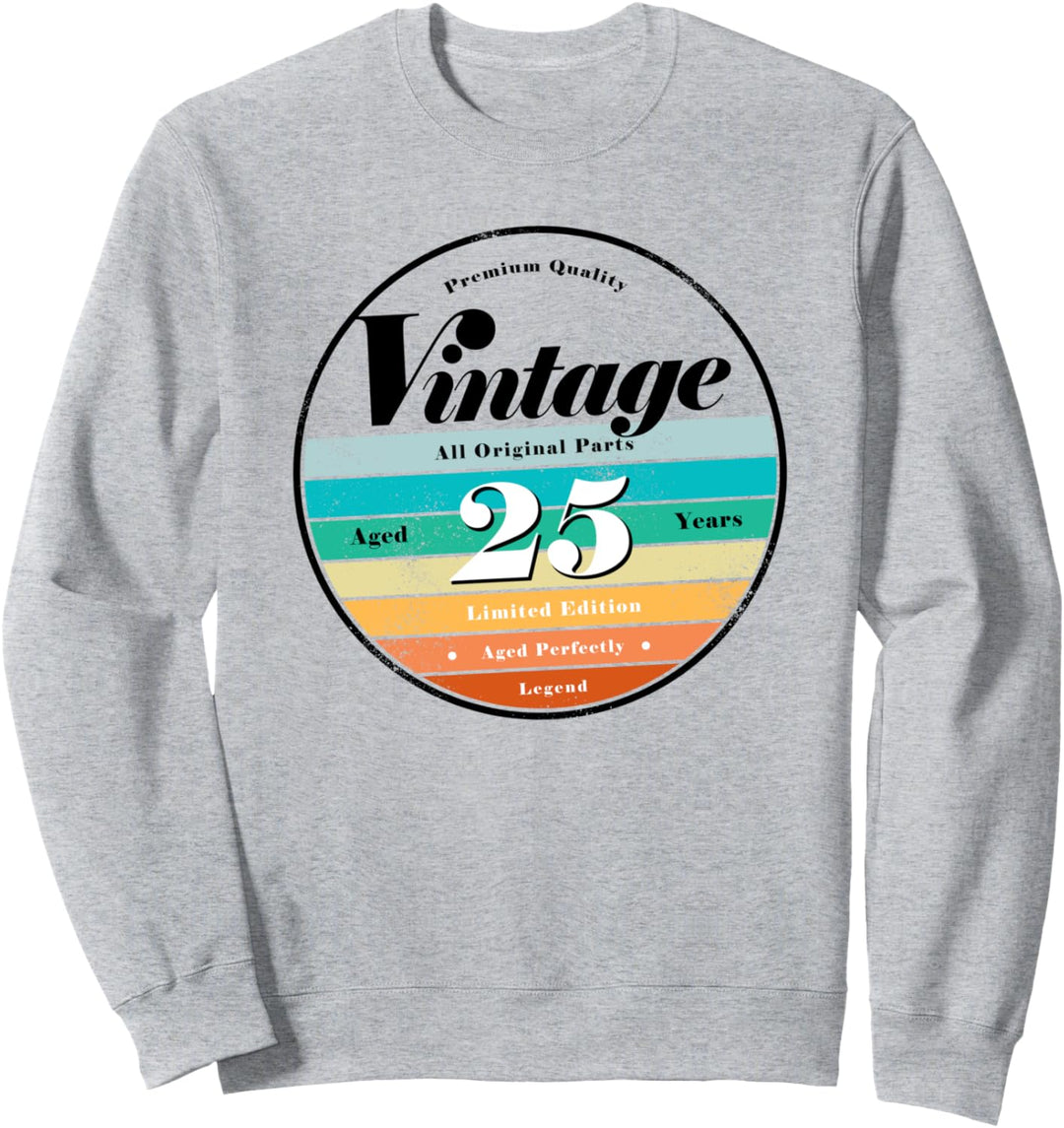 25th Birthday Gifts Classic Retro Vintage Aged 25 years old Sweatshirt
