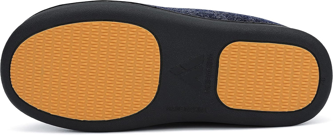 Mishansha Herren Winter Warme Hausschuhe Memory Foam Plüsch Pantoffeln,Gr.39-48 Blau 39 EU, Blau 39