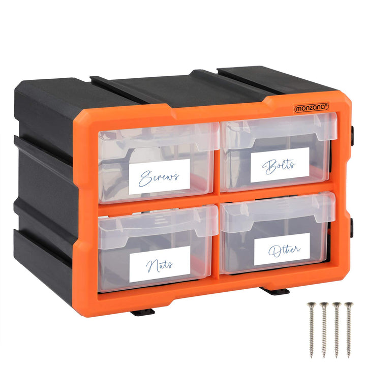 MONZANA® Kleinteilemagazin Sortimentskasten erweiterbar 8 Fächer Sortierbox für Kleinteile Aufbewahr