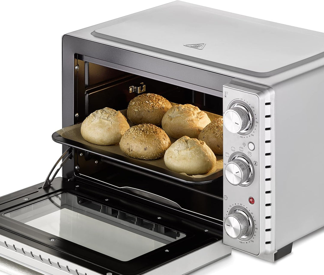 CASO TO 26 SilverStyle - Design Backofen, Testsieger im Haus & Garten Test, 26 Liter Garraum, 3 Eins