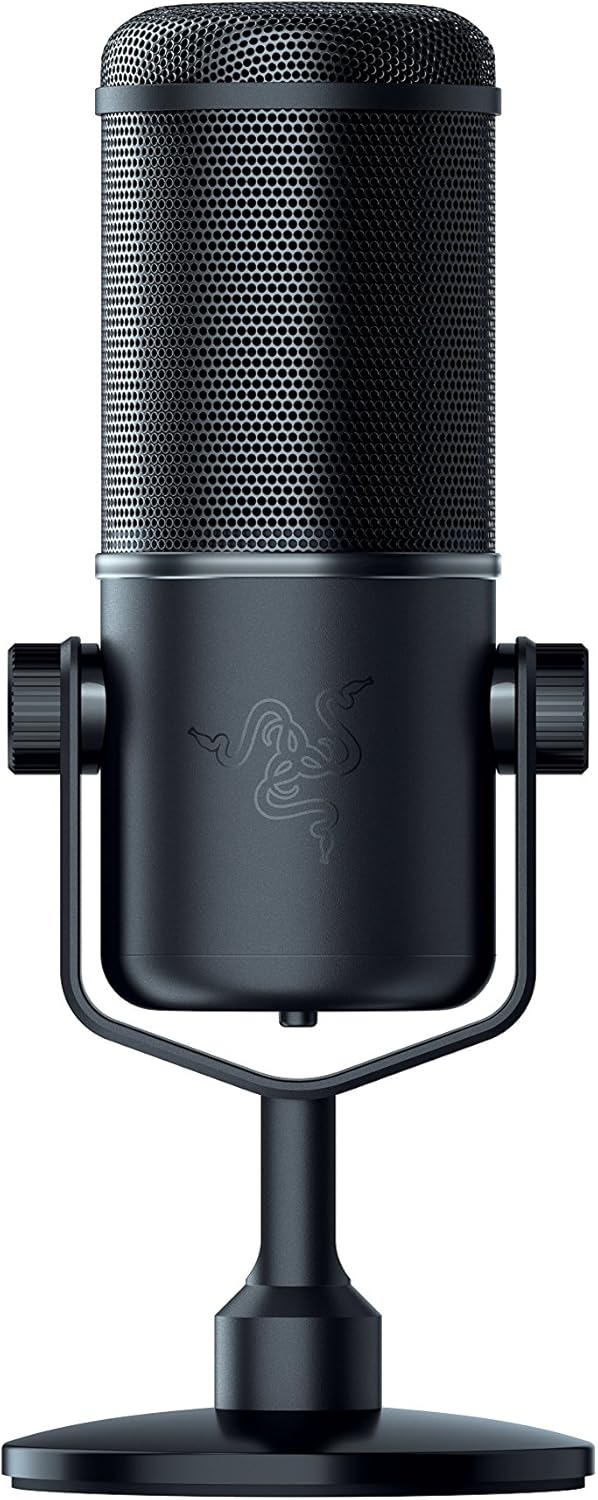 Razer Seiren Elite - USB Kondensator-Mikrofon für Streaming (Kompakt mit integriertem Schockdämpfer,