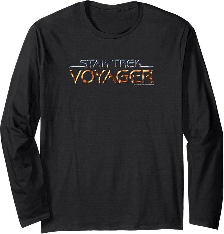 Star Trek Voyager Title Logo Langarmshirt