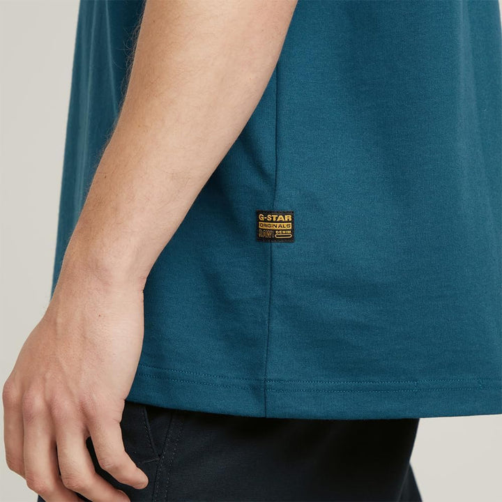 G-Star Herren Overdyed Center Chest Boxy T-Shirt L Blau (Nitro D24780-c336-1861), L Blau (Nitro D247