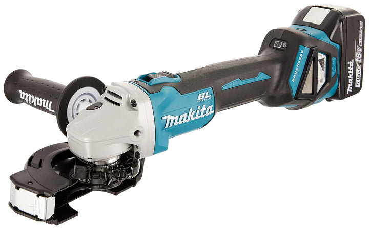 Makita DGA511RTJ Akku-Winkelschleifer 18 V / 5,0 Ah, 2 Akkus + Ladegerät Im MAKPAC mit 2 Akkus + Lad