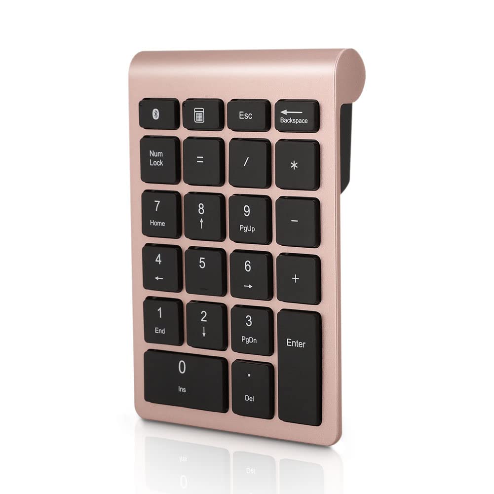 Gugxiom Bluetooth-Nummernblock, 22 Tasten, Tragbarer Mini-Zahlenblock für die Finanzbuchhaltung, Blu