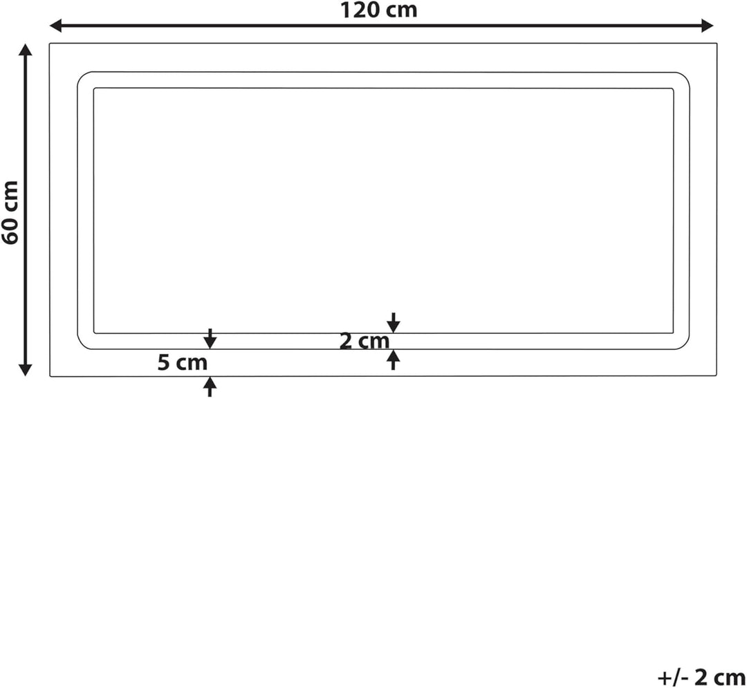 Badspiegel mit LED-Licht Touch-Sensor Antibeschlag silber 120x60 cm Benouville