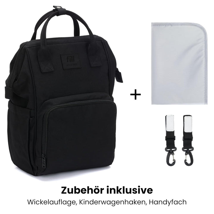 Fillikid Wickelrucksack Barcelona | Geräumiger & stylischer Rucksack mit vielen Fächern, isoliertem