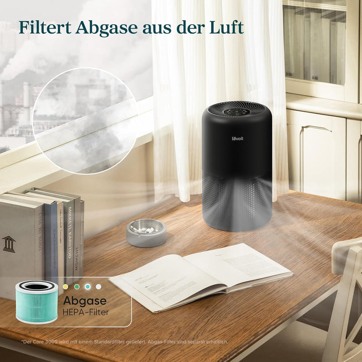 LEVOIT Luftreiniger mit HEPA Luftfilter, CADR 258m³/h für 54㎡ Raucherzimmer, gegen 99,97 Prozent Sch