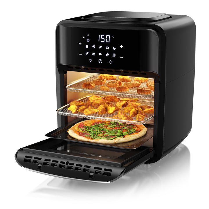Arendo - Heissluftfritteuse XXL mit LED Touchscreen 12 Liter - Grill - Dörrautomat - Backofen - Air
