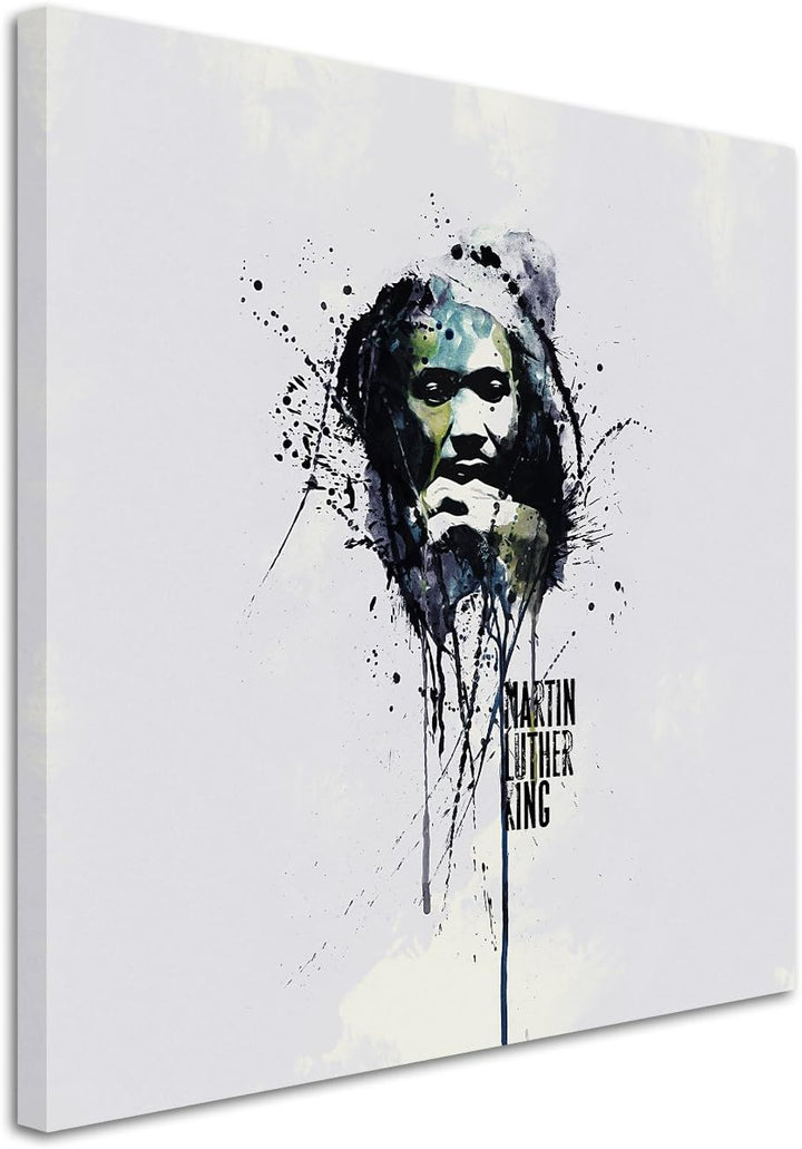 Paul Sinus Art Martin Luther King 60x60cm Keilrahmenbild Kunstbild Aquarell Art Wandbild auf Leinwan