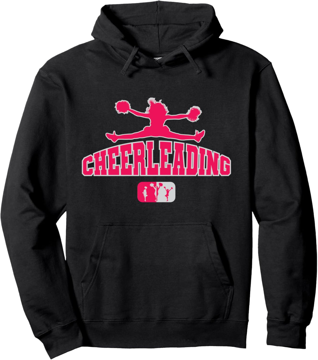 Cheerleading Silhouetten Cheerleader mit Pom Poms Pullover Hoodie