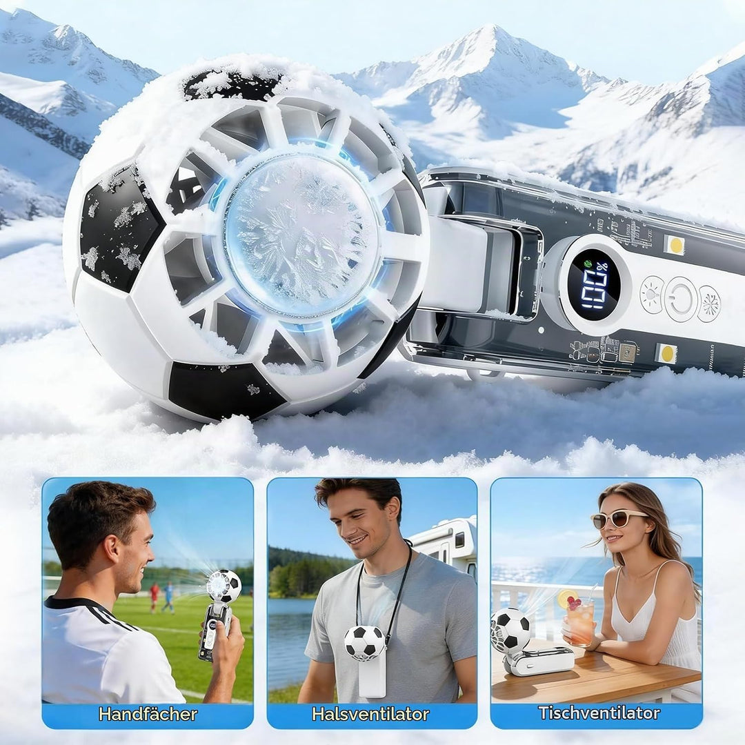 Handventilator, Tragbarer Mini Ventilator mit Wassernebel, USB Aufladbarer Mini Lüfter Elektrischer