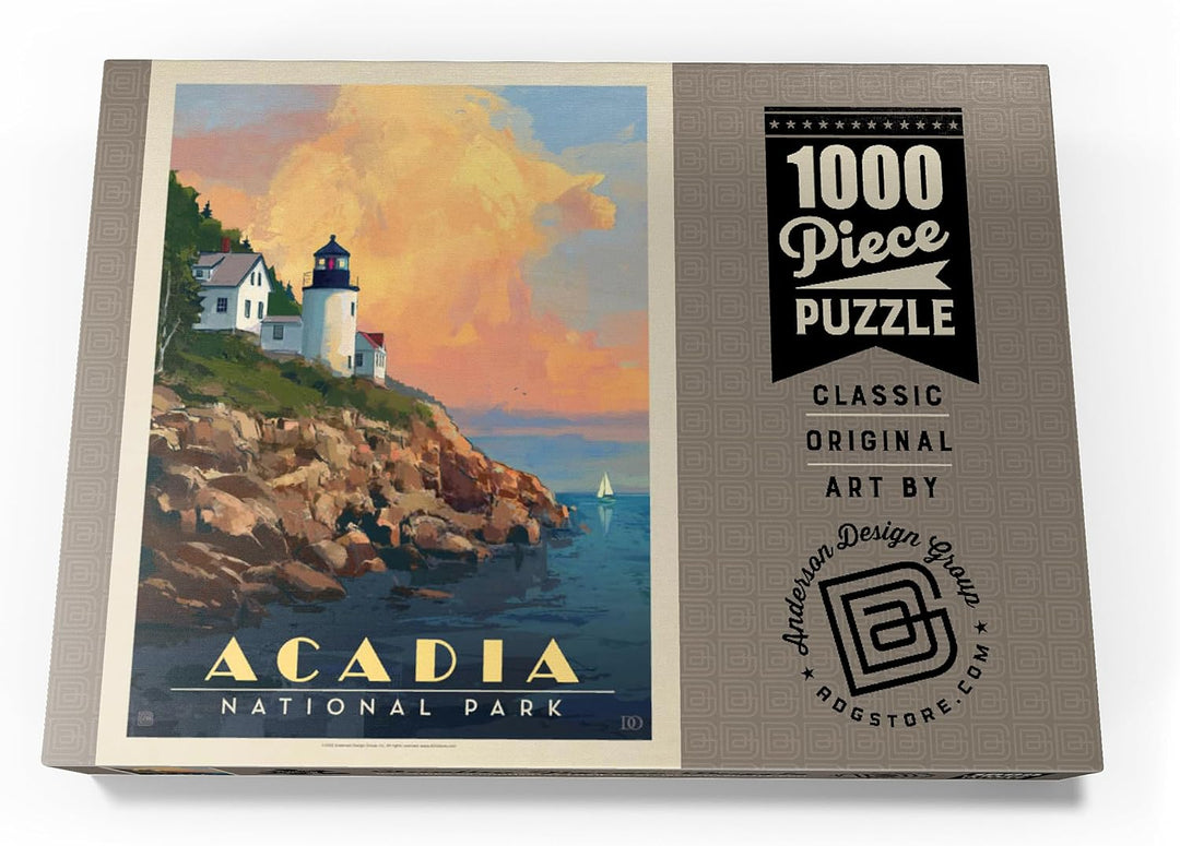 Acadia National Park: Lighthouse, Vintage Poster - Premium 1000 Teile Puzzle - MyPuzzle Sonderkollek
