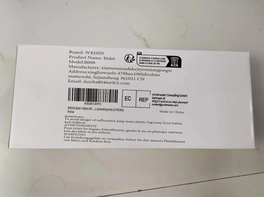 WRISIN Bidet WC Bidet Japanisches Bidet-Sprühgerät Bidet, WC-Sitz, mit einziehbaren Doppeldüsen, sel