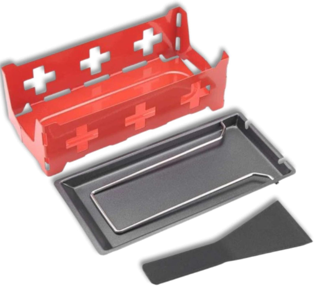 Käse-Raclette-Set, Käse-Raclette-Ofen-Set, Antihaft-Käse-Raclette, tragbares, faltbares Antihaft-Käs