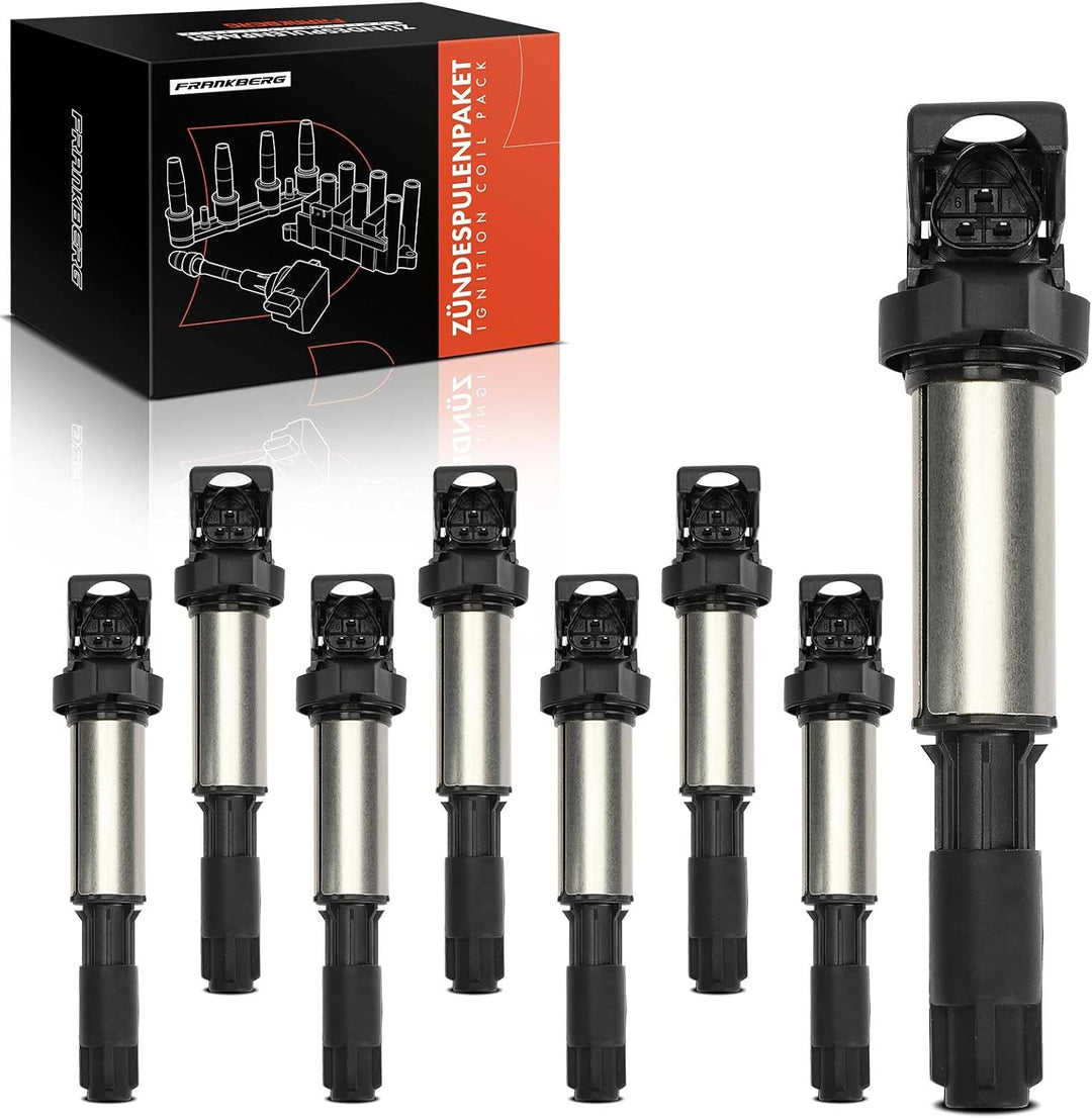 Frankberg 8x Zündspule Zündmodul Kompatibel mit E46 E90 E91 E92 E93 E39 E60 E61 F07 E63 E64 F13 E81