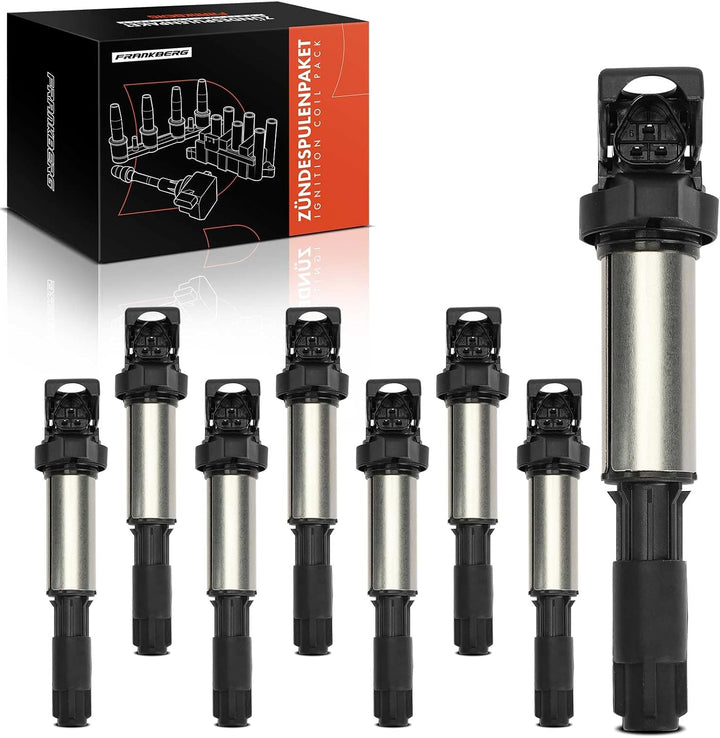 Frankberg 8x Zündspule Zündmodul Kompatibel mit E46 E90 E91 E92 E93 E39 E60 E61 F07 E63 E64 F13 E81