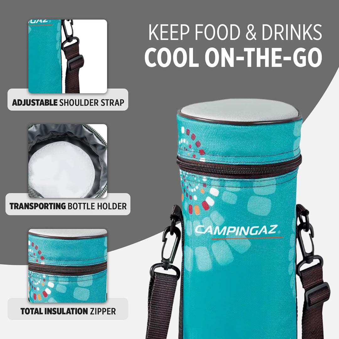 Campingaz Kühltasche Flaschenkühler Ethnic Minimaxi, türkis-grau, 1,5 Liter, 2000032468