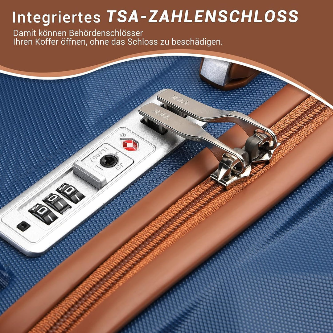 British Traveller Mittelgrosser Koffer 64x43x26.5 cm Leichter Reisekoffer aus ABS+PC mit TSA-Schloss