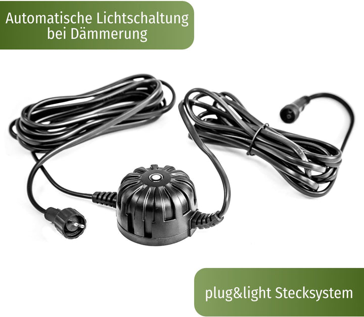 Lichtsensor 12V Dämmerungssensor Helligkeitssensor für Plug&Light System IP44 Stecksystem LED Strahl