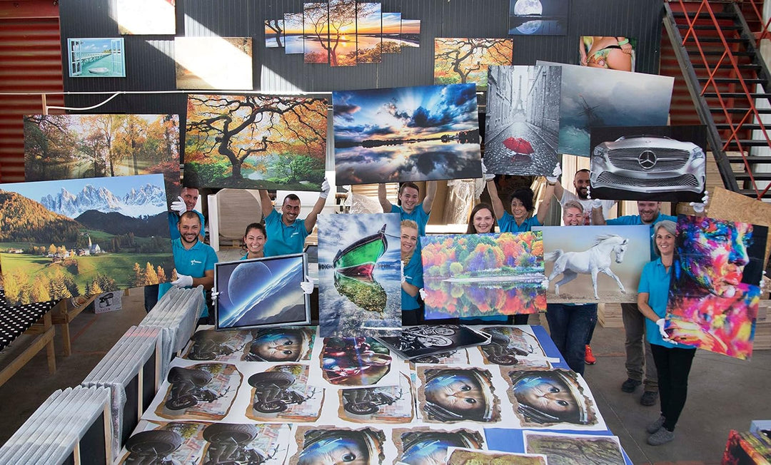 Startonight Leinwandbilder Schwarz und Weiss Kuss im Regen, Doppelansicht Überraschung Modernes Deko