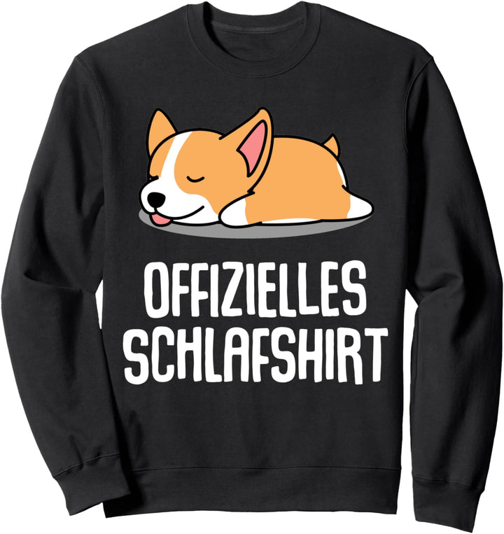 Offizielles Schlafshirt Pyjama Nachthemd Hund Fun Geschenk Sweatshirt