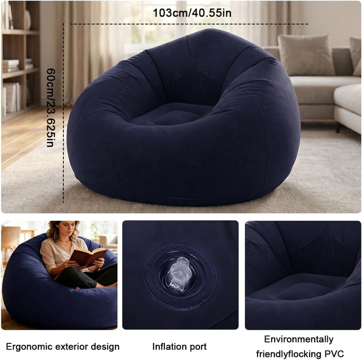Aufblasbarer Sitzsack, Aufblasbarer Sessel, Sitzsack Aufblasbar Mit Luftpumpe, Aufblasbares Stuhl So