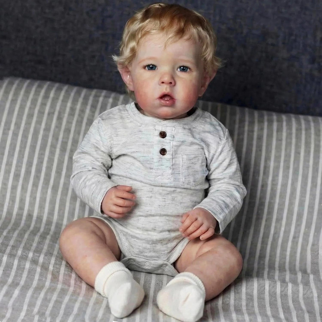 Zero pam Reborn Baby Vollsilikon Lebensecht 50CM Reborn Puppen Lebensecht 3D Haut Silikon Baby Junge