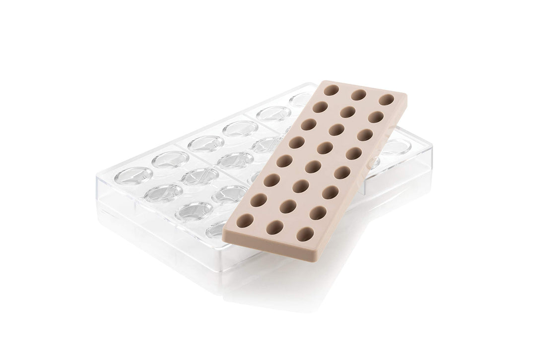 Silikomart - KIT OVALE 01 - CH014 TRITAN-FORM 33 X 23 H 15 MM + ICH014 SILIKON-FORM N. 24, KIT OVALE