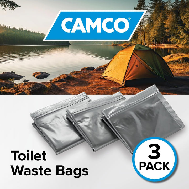 Camco 41547 WC-Müllbeutel, langlebiges, auslaufsicheres Doppelbeutel-Design, Innenbeutel verwandelt